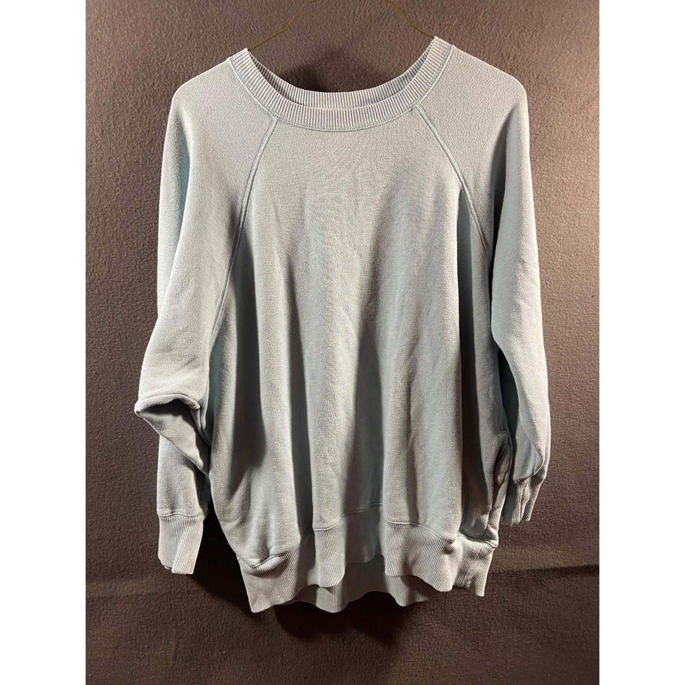 Aerie lived in oversized textured Sweatshirt Pullover Crewneck Raglan Batwing